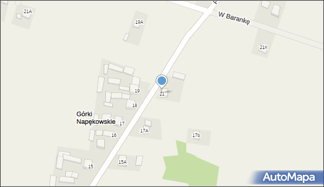 Górki Napękowskie, Górki Napękowskie, 21, mapa Górki Napękowskie