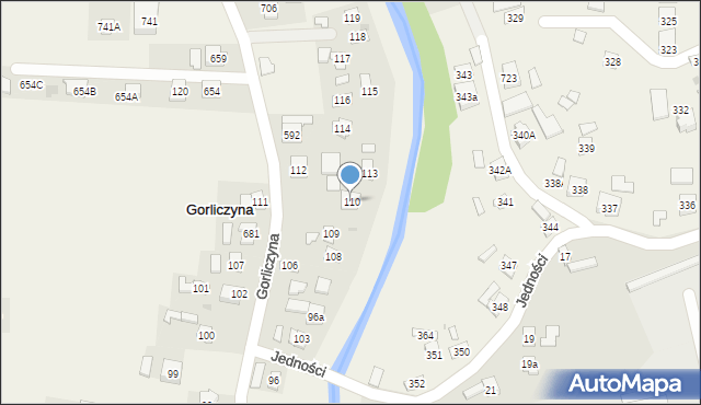 Gorliczyna, Gorliczyna, 110, mapa Gorliczyna