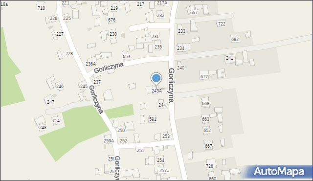 Gorliczyna, Gorliczyna, 243A, mapa Gorliczyna