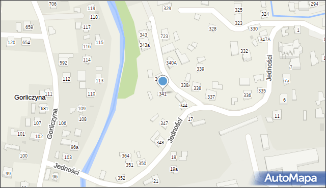 Gorliczyna, Gorliczyna, 341, mapa Gorliczyna