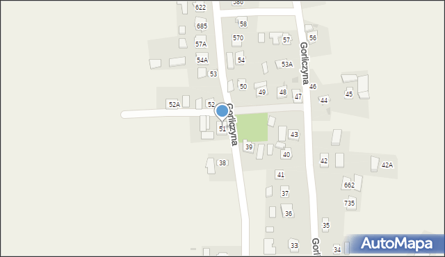 Gorliczyna, Gorliczyna, 51, mapa Gorliczyna