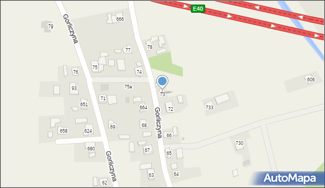 Gorliczyna, Gorliczyna, 73, mapa Gorliczyna