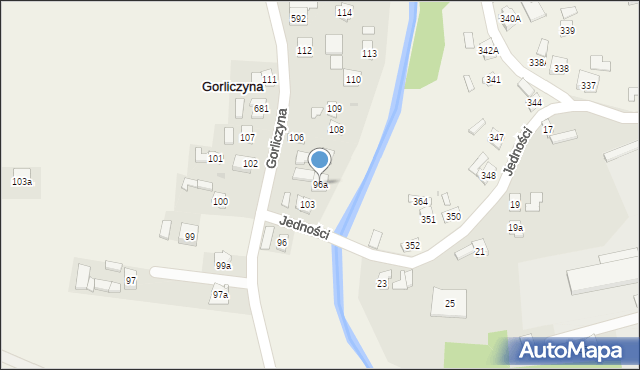 Gorliczyna, Gorliczyna, 96a, mapa Gorliczyna