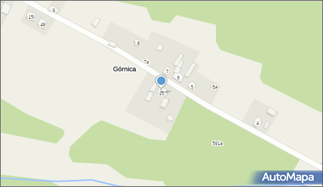 Górnica, Górnica, 15, mapa Górnica