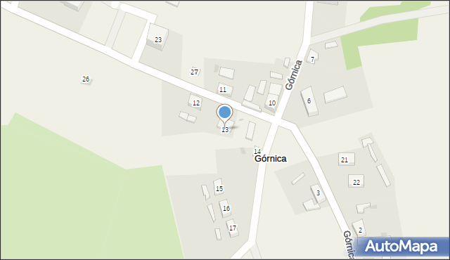 Górnica, Górnica, 13, mapa Górnica