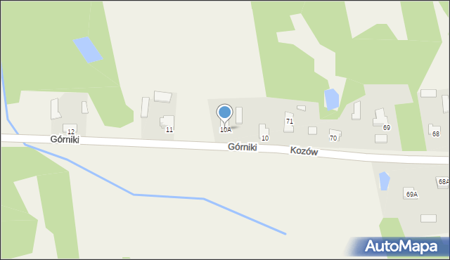 Górniki, Górniki, 10A, mapa Górniki