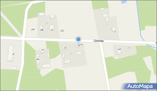 Górniki, Górniki, 14, mapa Górniki