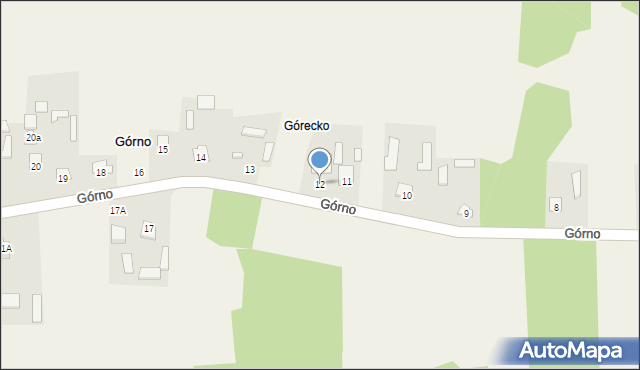 Górno, Górno, 12, mapa Górno