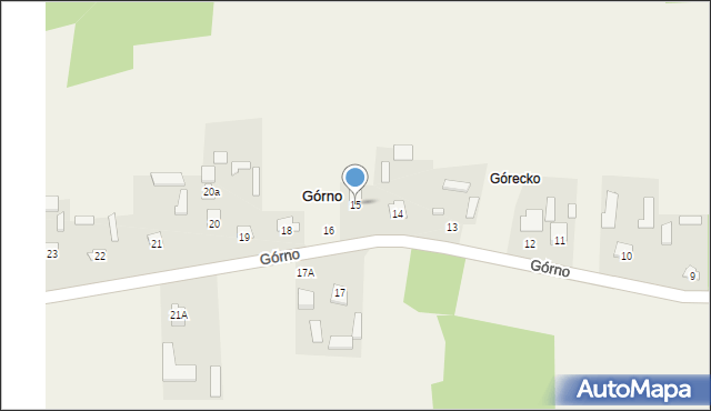 Górno, Górno, 15, mapa Górno