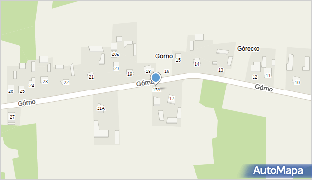 Górno, Górno, 17A, mapa Górno