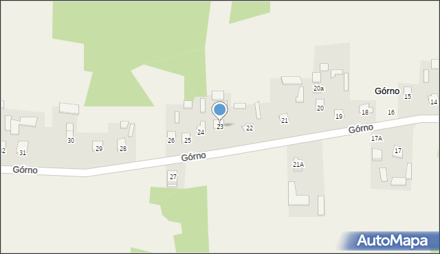 Górno, Górno, 23, mapa Górno