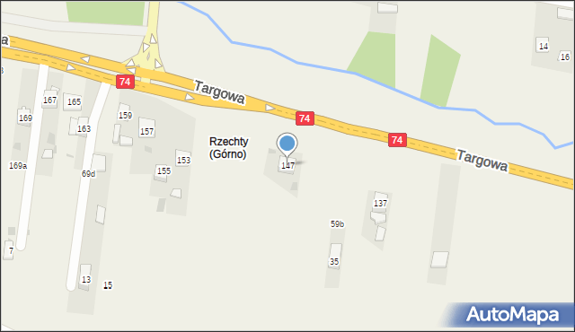 Górno, Górno, 62b, mapa Górno