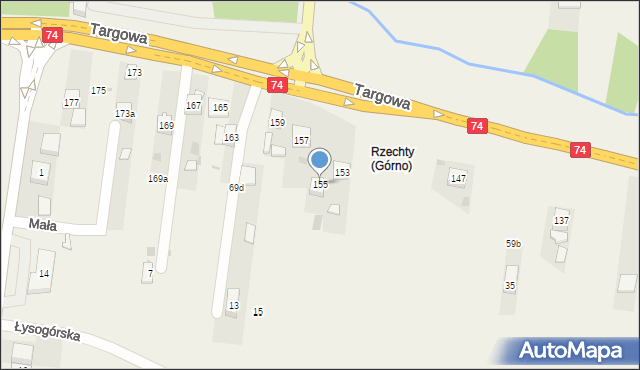 Górno, Górno, 65b, mapa Górno