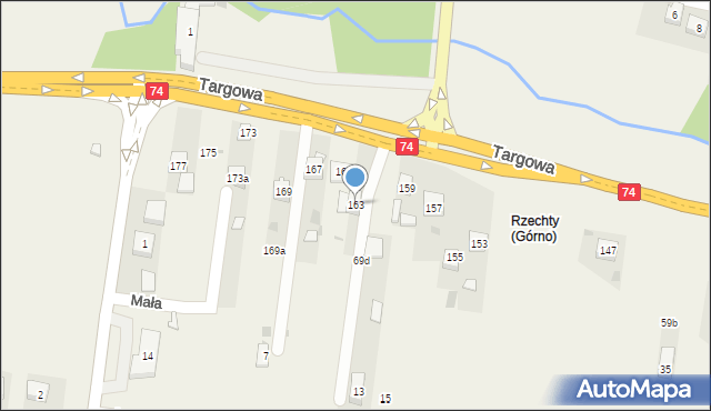 Górno, Górno, 70b, mapa Górno