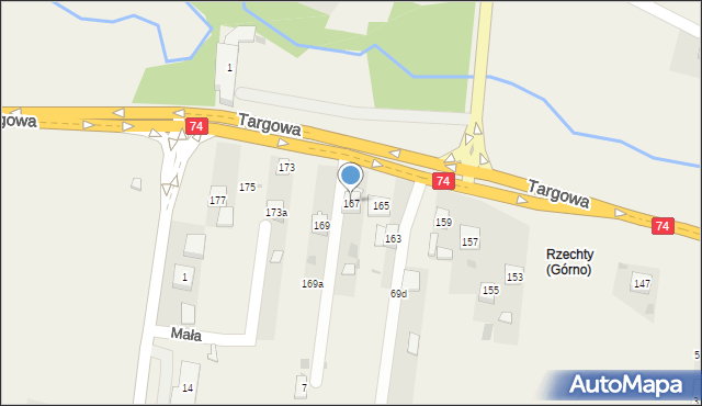 Górno, Górno, 72, mapa Górno