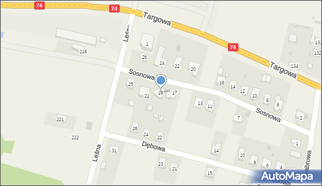 Górno, Górno-Osiedle, 19, mapa Górno