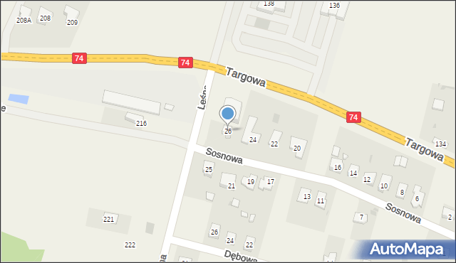 Górno, Górno-Osiedle, 2, mapa Górno