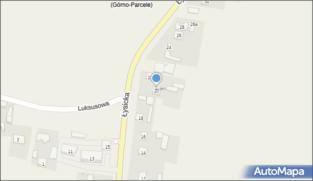 Górno-Parcele, Górno-Parcele, 27a, mapa Górno-Parcele