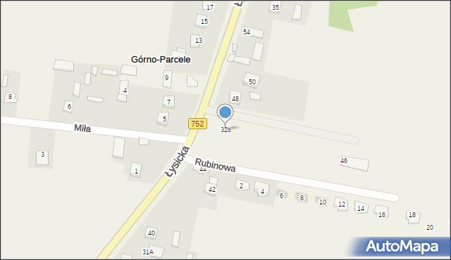 Górno-Parcele, Górno-Parcele, 32b, mapa Górno-Parcele