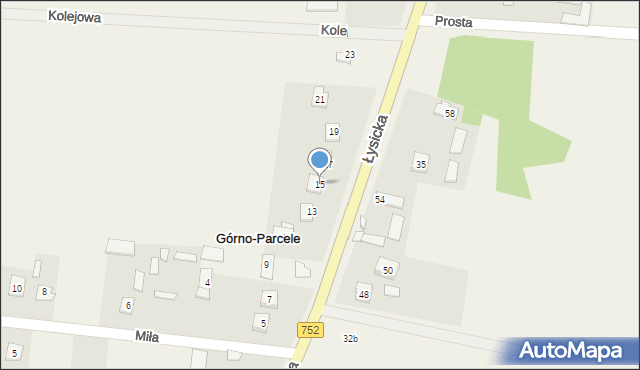 Górno-Parcele, Górno-Parcele, 33E, mapa Górno-Parcele