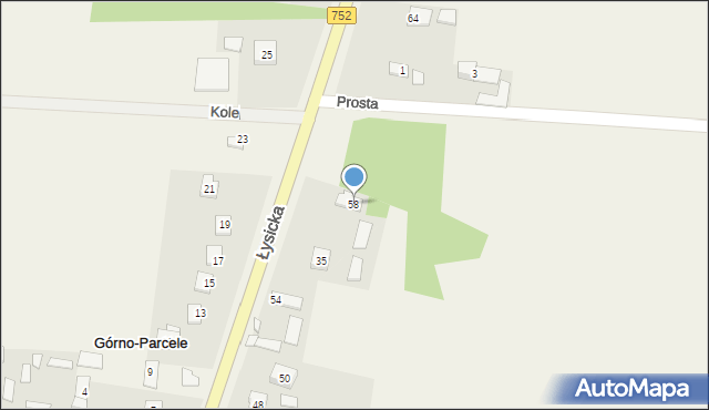 Górno-Parcele, Górno-Parcele, 34, mapa Górno-Parcele