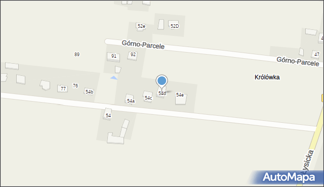 Górno-Parcele, Górno-Parcele, 54d, mapa Górno-Parcele