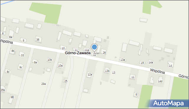 Górno-Zawada, Górno-Zawada, 12, mapa Górno-Zawada