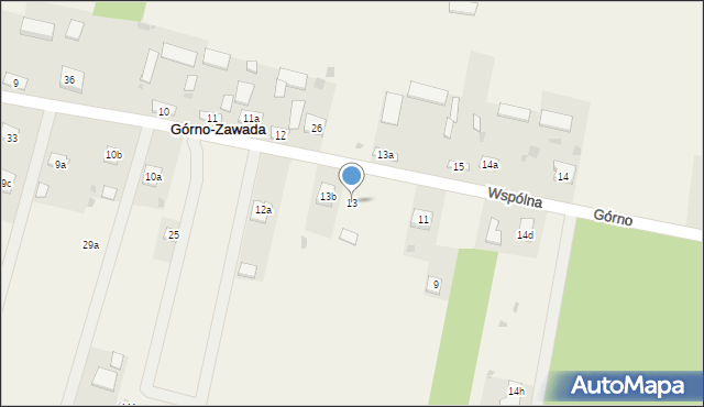 Górno-Zawada, Górno-Zawada, 13, mapa Górno-Zawada