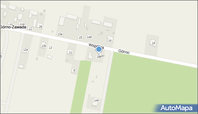 Górno-Zawada, Górno-Zawada, 14d, mapa Górno-Zawada