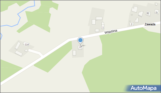 Górno-Zawada, Górno-Zawada, 1A, mapa Górno-Zawada