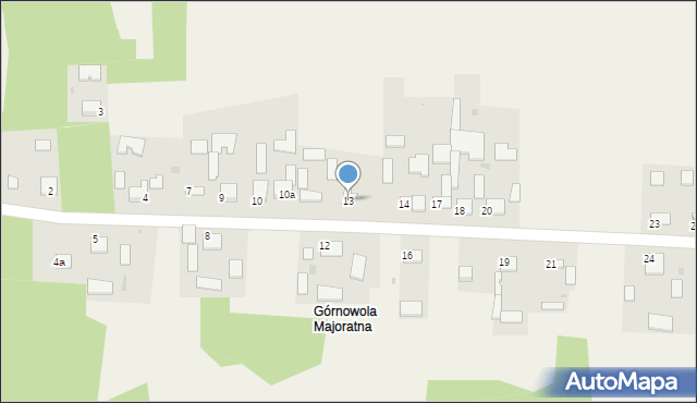 Górnowola, Górnowola, 13, mapa Górnowola