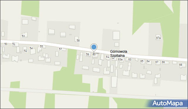 Górnowola, Górnowola, 60, mapa Górnowola