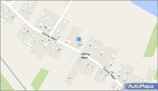 Górny Młyn, Górny Młyn, 15A, mapa Górny Młyn