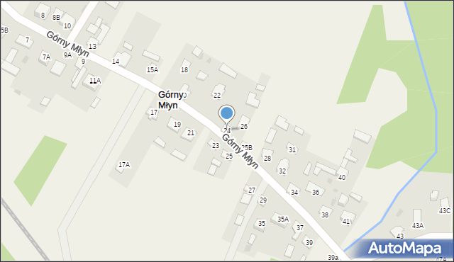 Górny Młyn, Górny Młyn, 24, mapa Górny Młyn