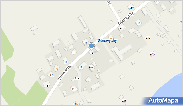 Górowychy, Górowychy, 14, mapa Górowychy