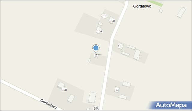 Gortatowo, Gortatowo, 12, mapa Gortatowo