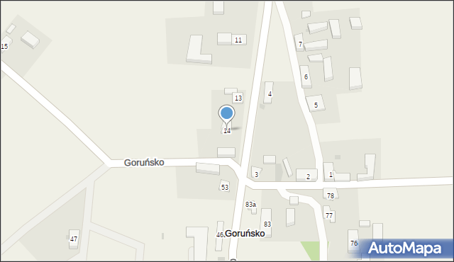 Goruńsko, Goruńsko, 14, mapa Goruńsko