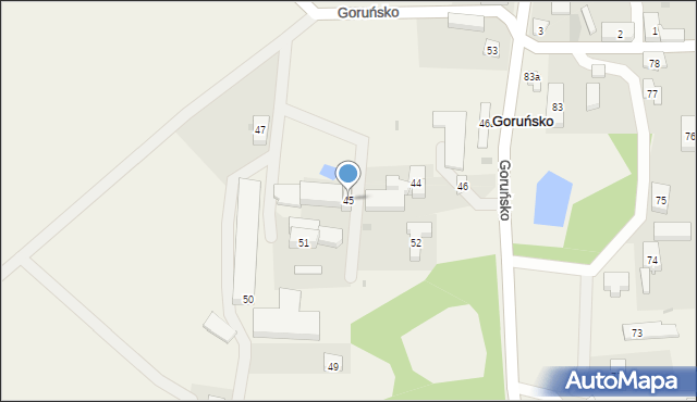 Goruńsko, Goruńsko, 45, mapa Goruńsko