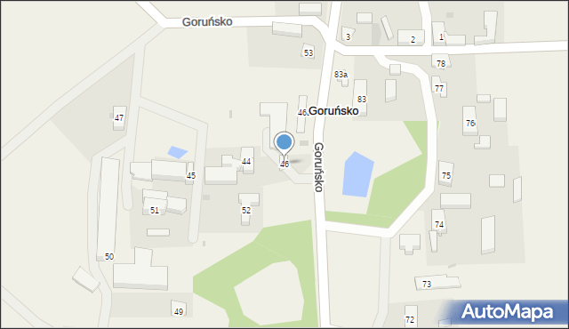 Goruńsko, Goruńsko, 46, mapa Goruńsko