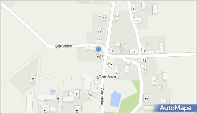 Goruńsko, Goruńsko, 53, mapa Goruńsko