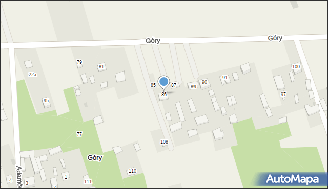 Góry, Góry, 86, mapa Góry