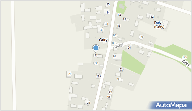 Góry, Góry, 31, mapa Góry