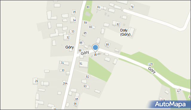 Góry, Góry, 90, mapa Góry