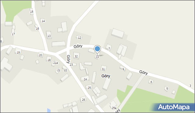 Góry, Góry, 11, mapa Góry