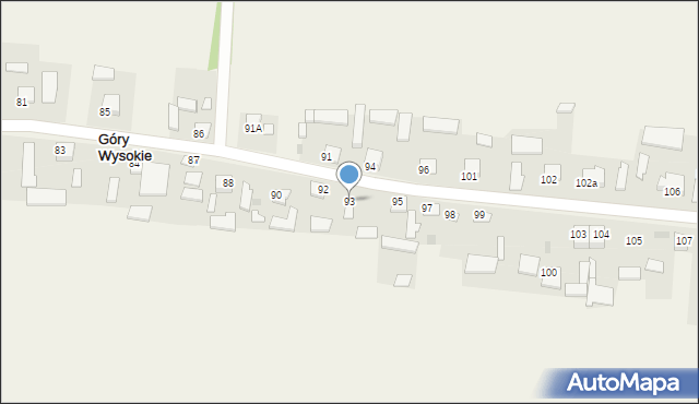 Góry Wysokie, Góry Wysokie, 93, mapa Góry Wysokie