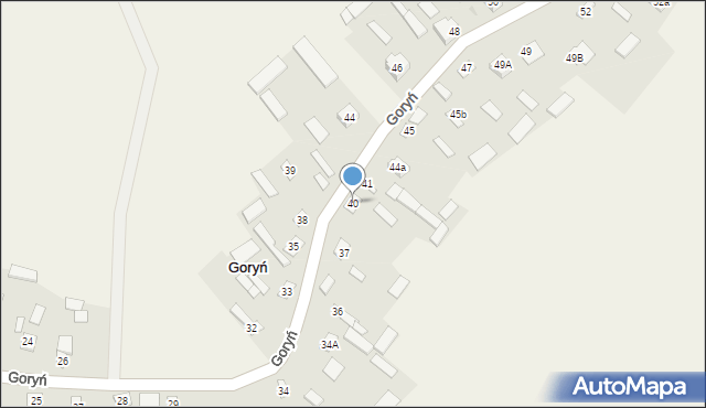 Goryń, Goryń, 40, mapa Goryń