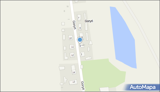 Goryń, Goryń, 4, mapa Goryń