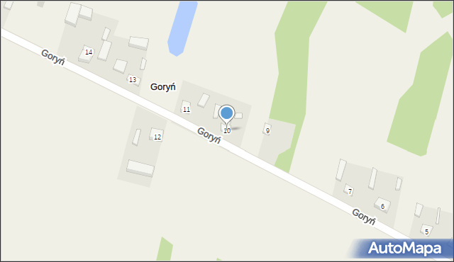 Goryń, Goryń, 10, mapa Goryń