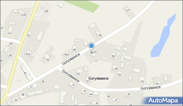 Gorysławice, Gorysławice, 58, mapa Gorysławice