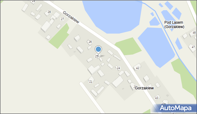 Gorzakiew, Gorzakiew, 25a, mapa Gorzakiew